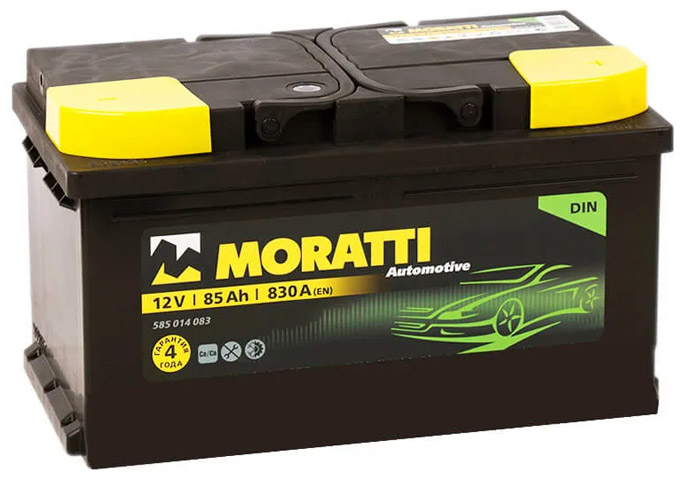 Аккумулятор автомобильный Moratti 6СТ-85 Ач обр. (низкий)