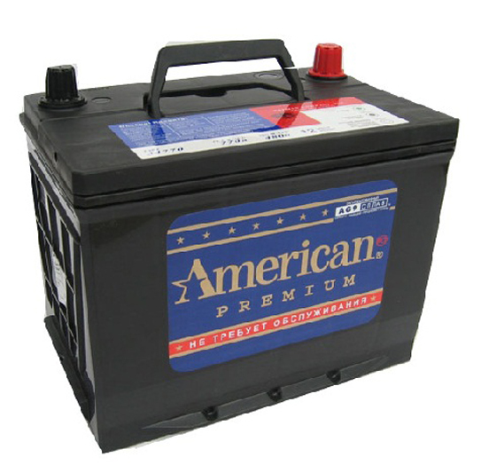 Аккумулятор автомобильный American 34610 6СТ-75 Ач прям.