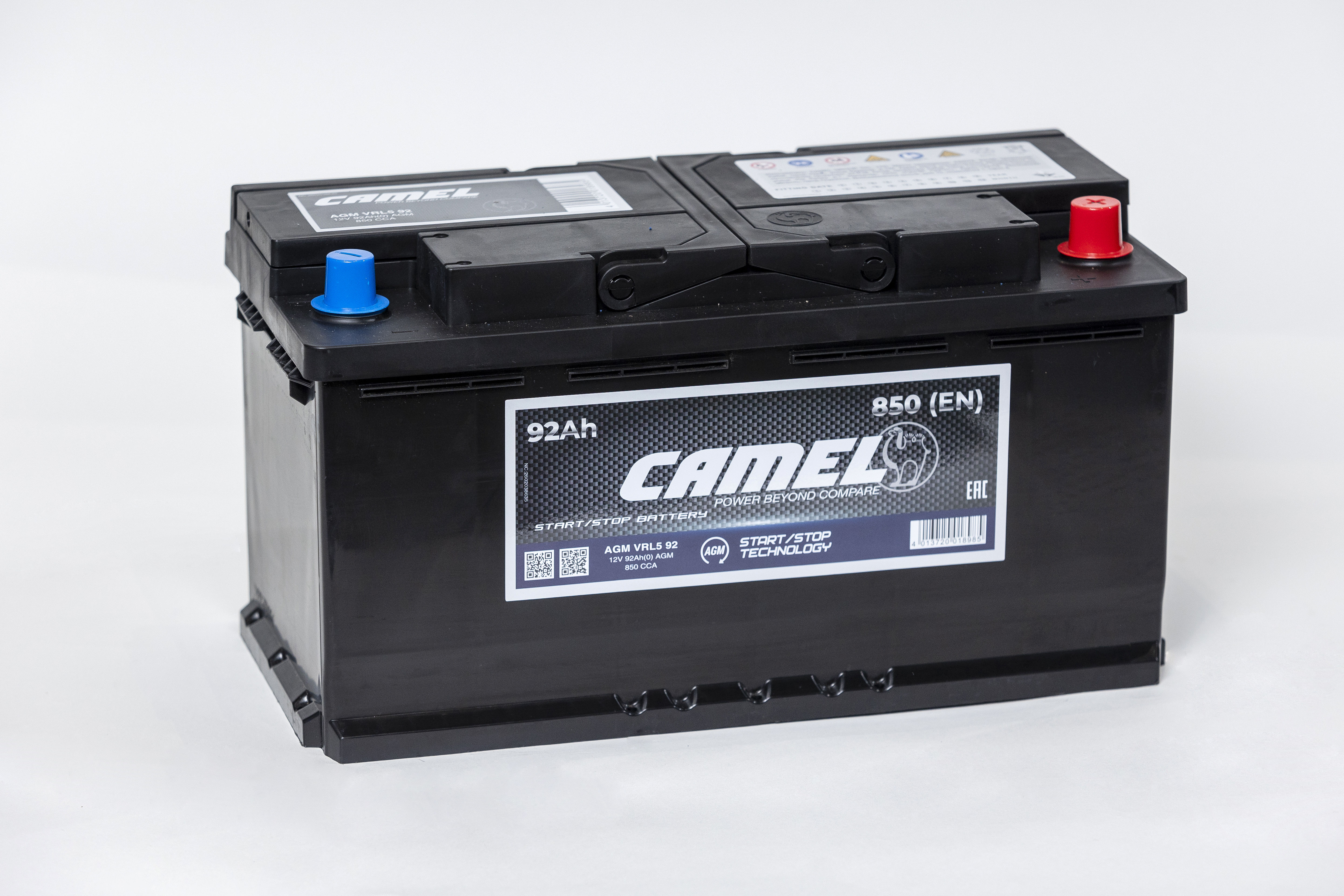 Аккумулятор автомобильный CAMEL AGM 12V 92Ah 850А ОП