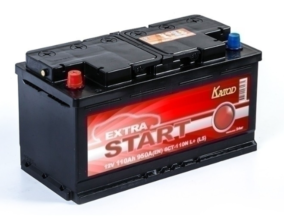 Аккумулятор автомобильный EXTRA START 6СТ-110N L+ 110Аh 950A ПП (353x175x190) L5