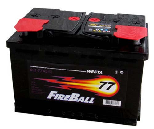 Аккумулятор автомобильный FireBall 6СТ-77 обр.