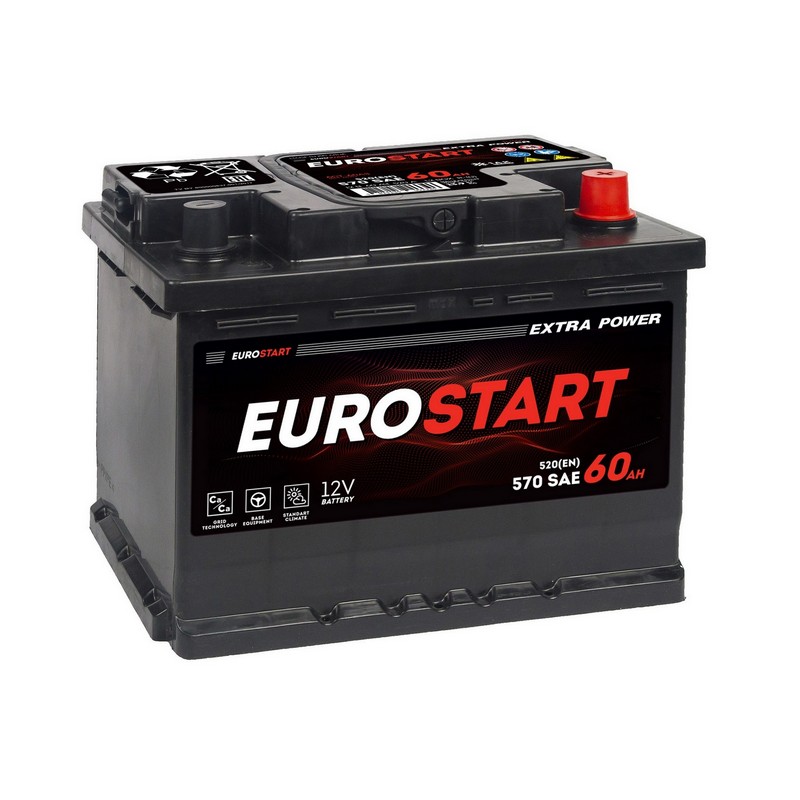 EUROSTART Extra Power 60.0 Ah R+ 520 A ОП (242x175x190) L2