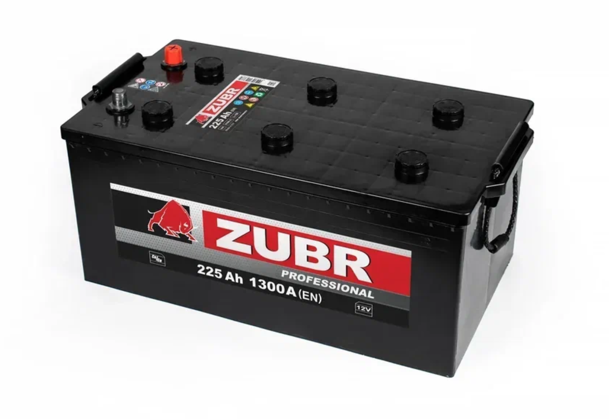 Аккумулятор грузовой ZUBR Professional 225Ah 1500A ОП (518x274x237) D6