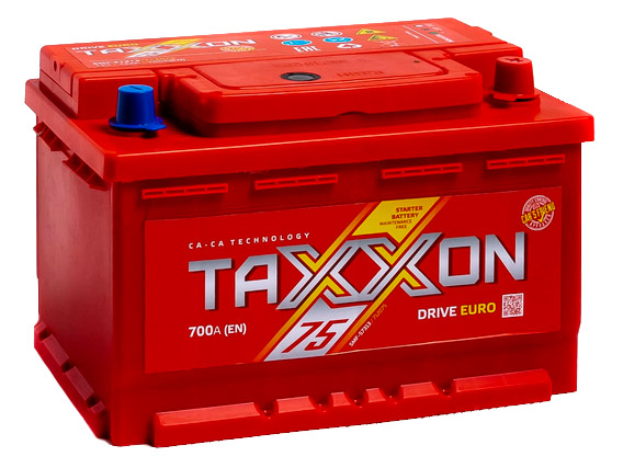 Аккумулятор автомобильный Taxxon Drive Euro 712075 6СТ-75 Ач обр. (низкий)
