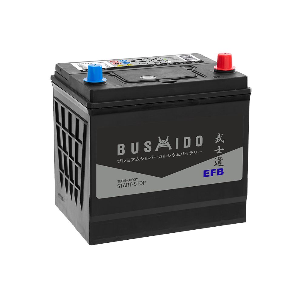 Аккумулятор автомобильный BUSHIDO EFB 70А.ч 670А (232х175х225) D23L ОП