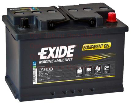 Аккумулятор лодочный EXIDE EQUIPMENT Gel ES 900 80 Ач