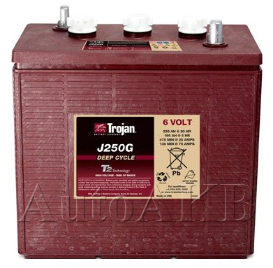 Аккумулятор тяговый Trojan J250G 6V (с жидким электролитом) 235 Ач