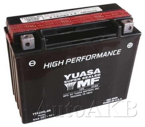 Аккумулятор мото YUASA YTX24HL-BS 21 Ач