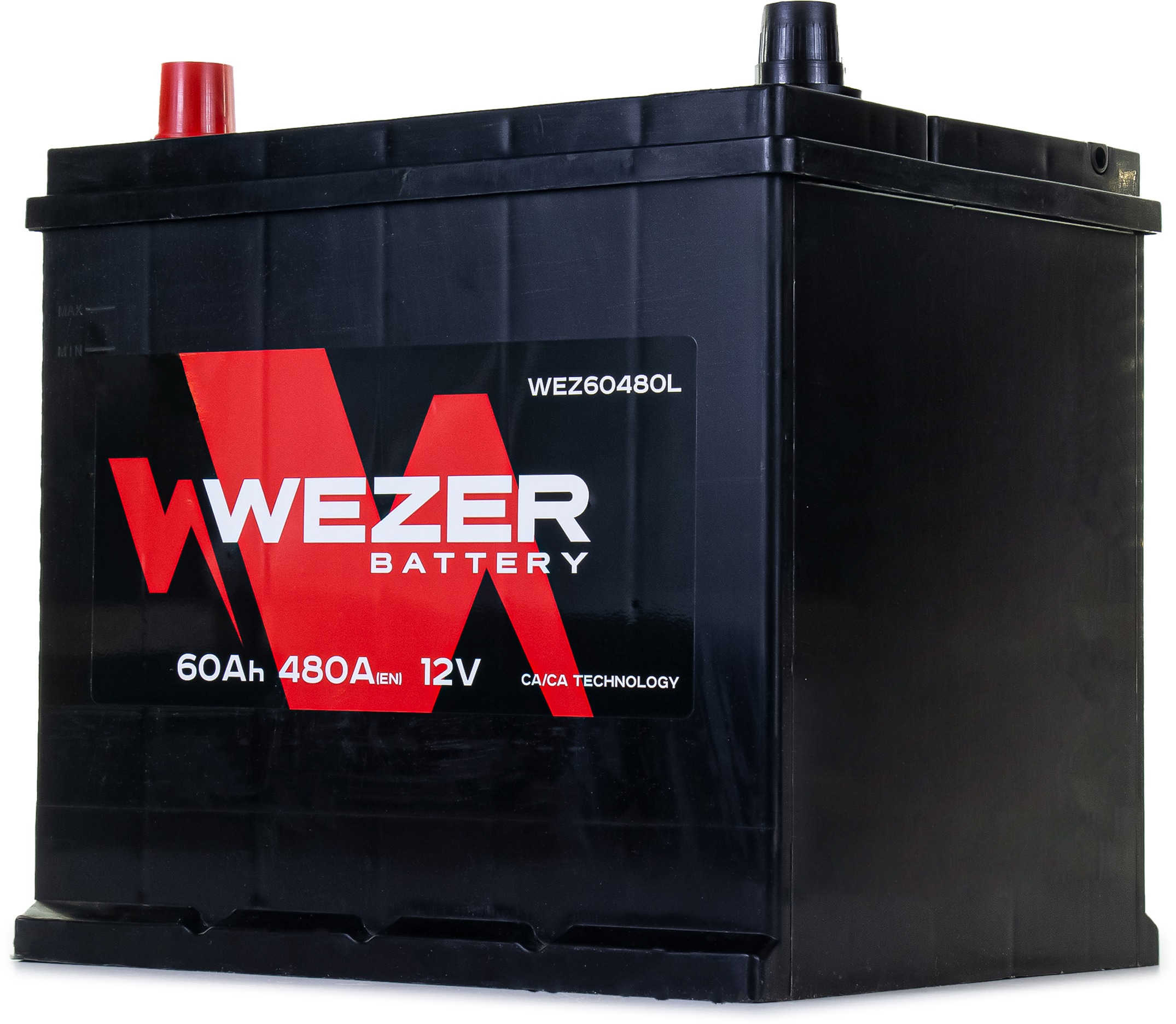 Аккумулятор автомобильный WEZER 60 Ah 480 A ПП (230x179x225) D23R