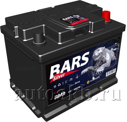 Аккумулятор автомобильный Bars Silver 6СТ-60 обр.