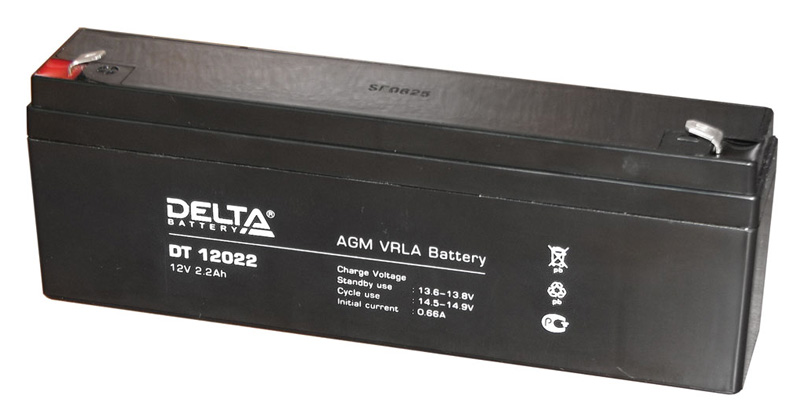 Аккумулятор Delta DT 12022 12V 2.2 Ач