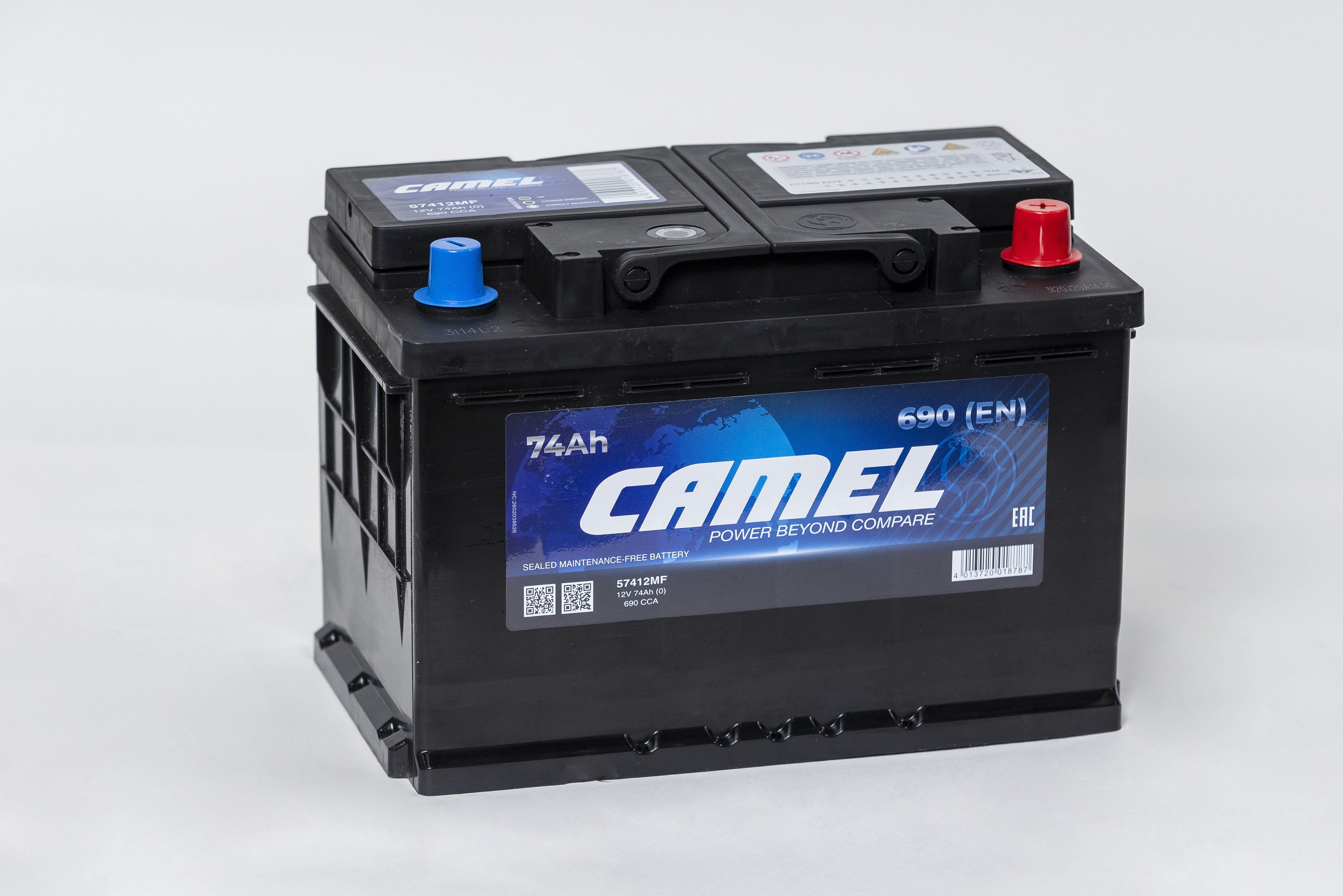 Аккумулятор автомобильный CAMEL 74Ah 690A (57412MF) ОП