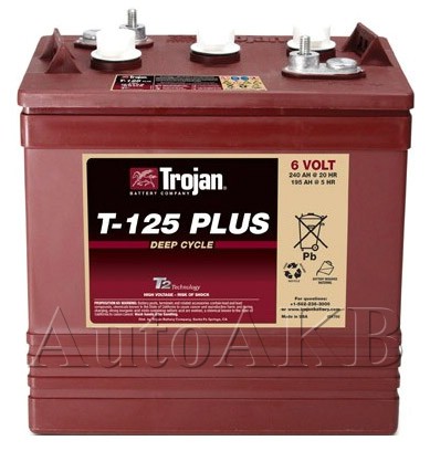 Аккумулятор тяговый Trojan T125+ 6V (с жидким электролитом)