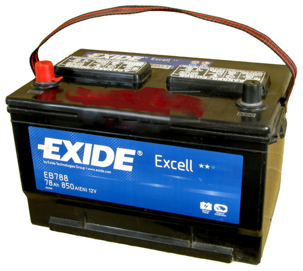 Аккумулятор автомобильный Exide Excell EB 788 6СТ-78 Ач прям.