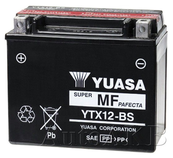 Аккумулятор мото YUASA YTX12-BS 10 Ач