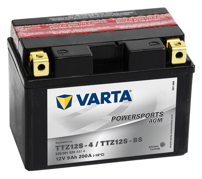 Аккумулятор мото Varta AGM 509901020 (TTZ12S-BS) 9 Ач