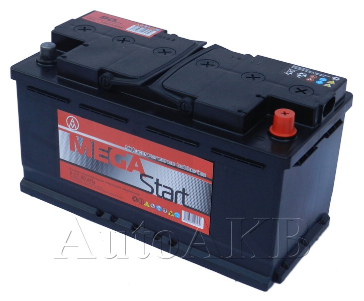 Аккумулятор автомобильный Megastart 6СТ-90 Ач обр.