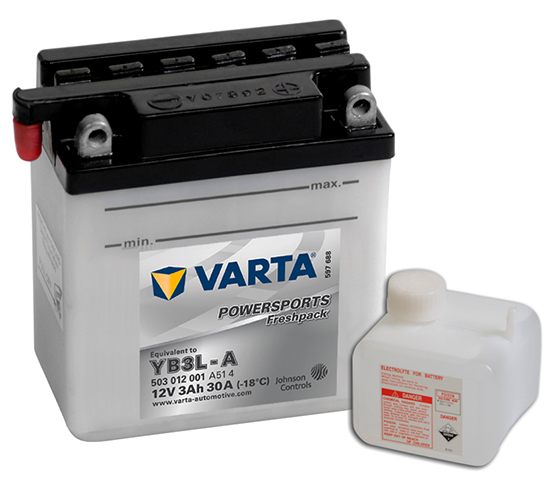 Аккумулятор мото Varta Funstart Freshpack 503012 (YB3L-A) 3 Ач
