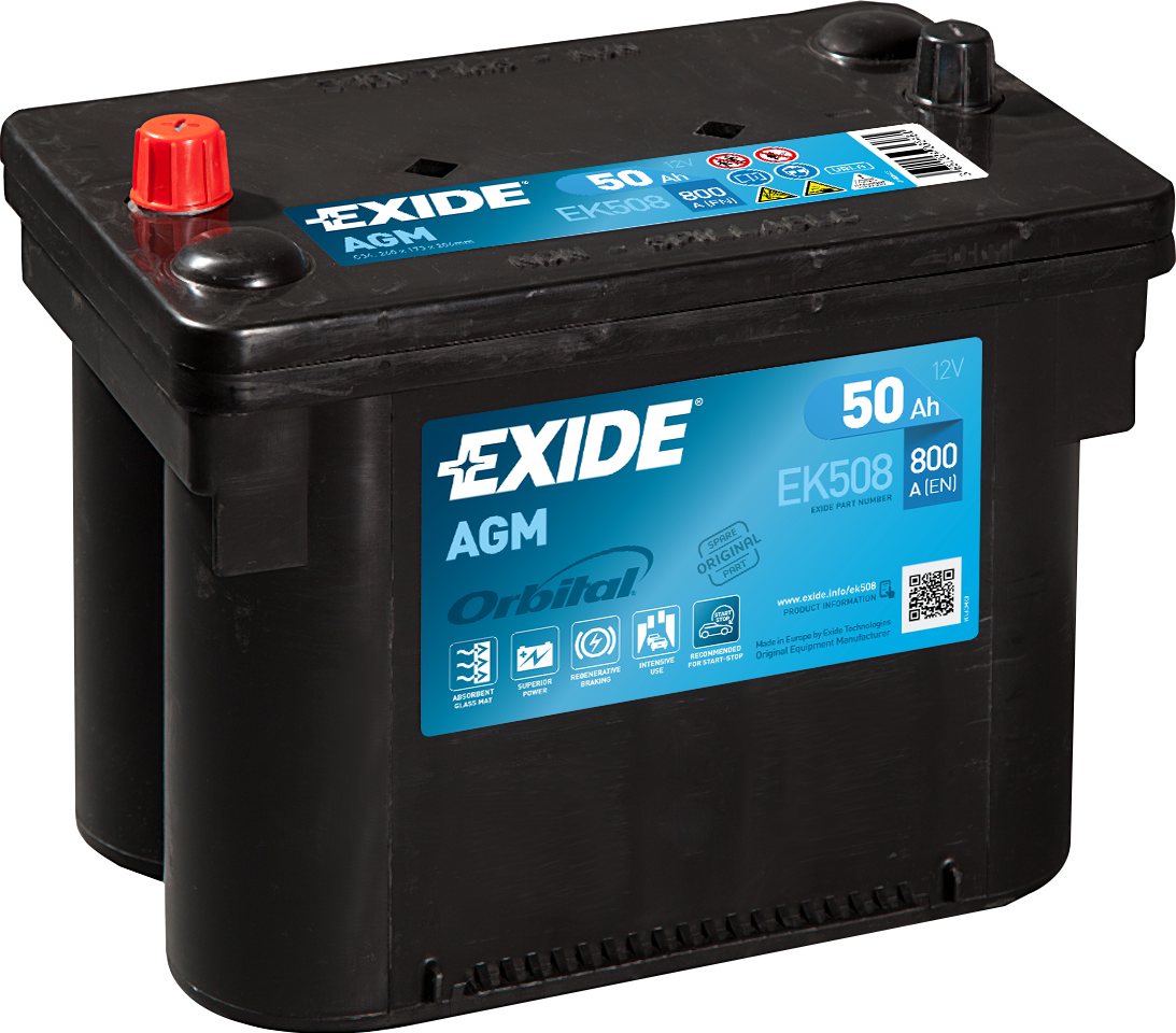 Автомобильный аккумулятор EXIDE AGM EK508 50 Ач