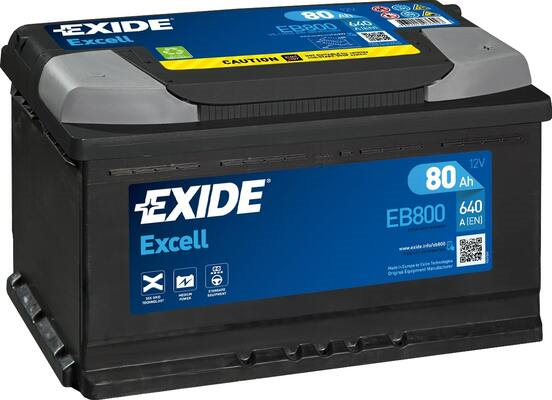 Аккумулятор автомобильный Exide Excell EB 800 6СТ-80 Ач обр.