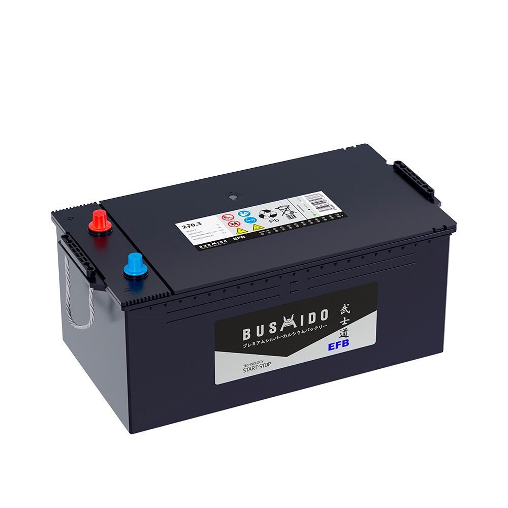 Аккумулятор автомобильный BUSHIDO EFB 240 Ah 1200 A D6 (516х275х241) ОП