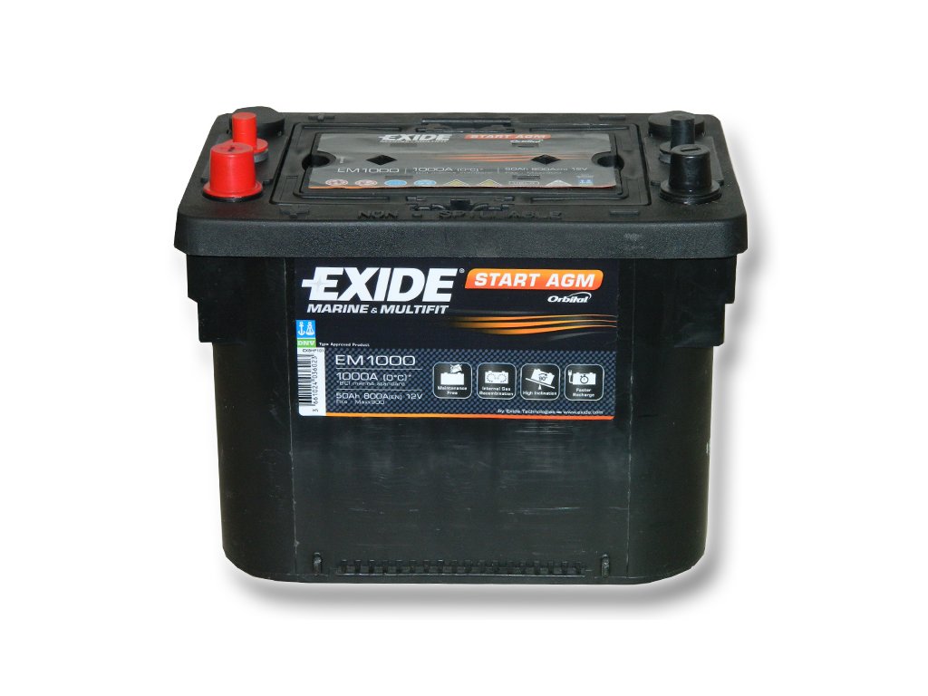 Аккумулятор лодочный EXIDE START AGM EM1000 50 Ач