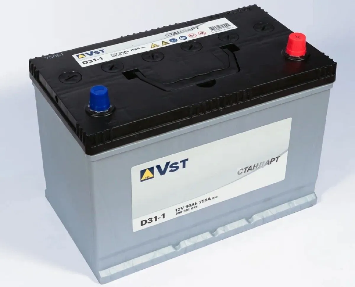 Аккумулятор автомобильный VST Стандарт 6СТ-90Ah 750A (306x175x220) D31L ОП