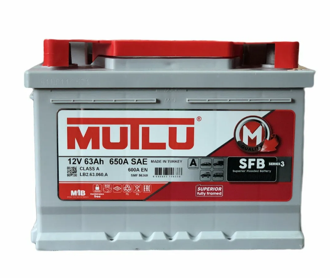 Аккумулятор MUTLU SFB M3 6СТ-63 Ач низ обр.