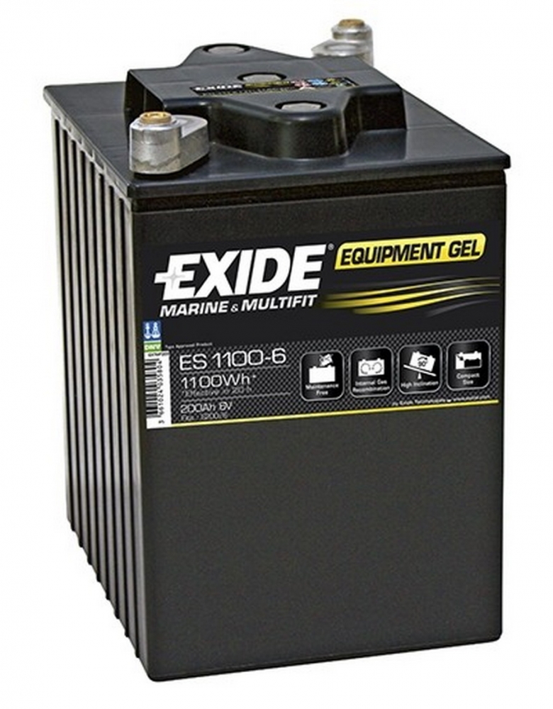 Аккумулятор лодочный EXIDE EQUIPMENT Gel ES 1100-6 200 Ач