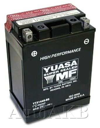 Аккумулятор мото YUASA YTX14AH-BS 12 Ач
