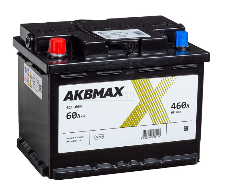 AKBMAX 60 А.ч ПП 460A (242x175x190) L2