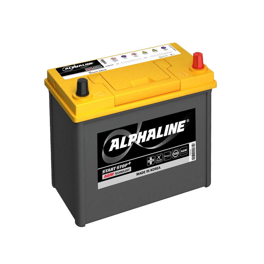 Аккумулятор автомобильный Alphaline AGM AX B24L оп 45 А/ч 370А  234х127х200 B24