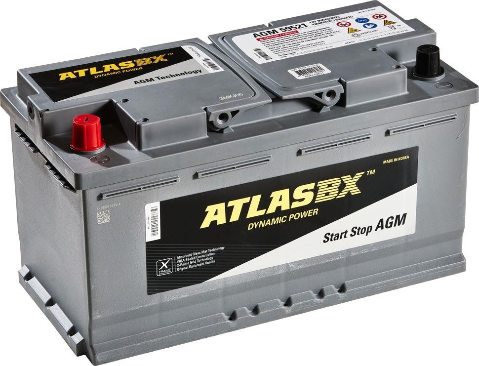 Аккумулятор автомобильный ATLAS ABX AGM 59521 6СТ-95 Ач пп