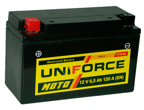 Аккумулятор для мотоцикла Uniforce Moto 507901 (YT7B-BS) 6.5 Ач