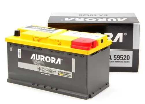 Аккумулятор автомобильный AURORA DIN AGM 59520 95 А/ч 850А ОП (353х175х190) L5