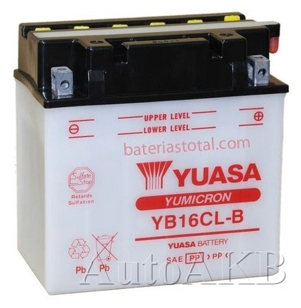 Аккумулятор мото YUASA YB16CL-B 19 Ач