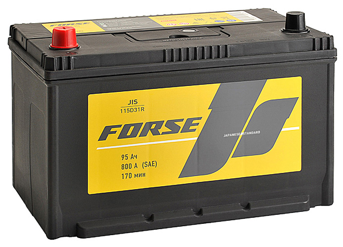 Аккумулятор автомобильный FORSE (JIS) 6СТ-95 прям. (115D31R)