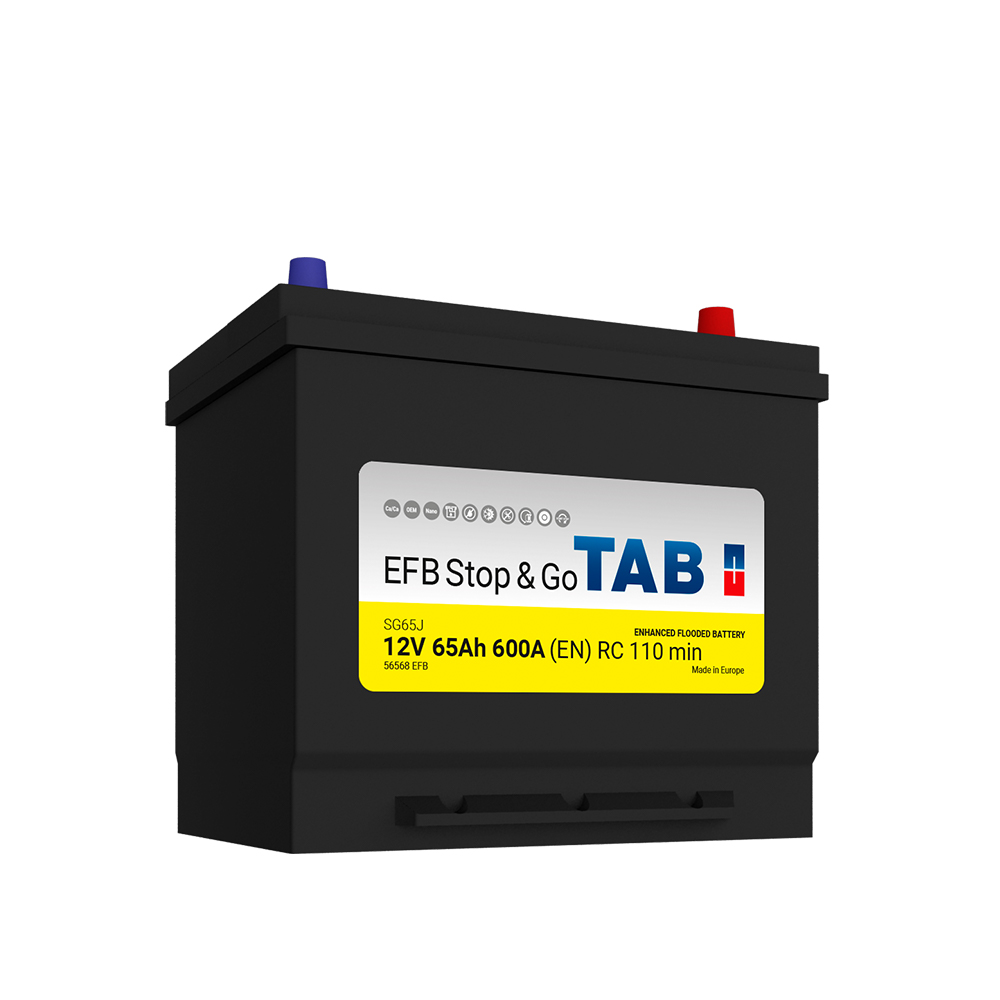 Аккумулятор автомобильный TAB EFB STOP&GO 65Ah 650A ОП (230x172x220) D23L
