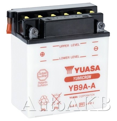 Аккумулятор мото YUASA YB9A-A 9 Ач