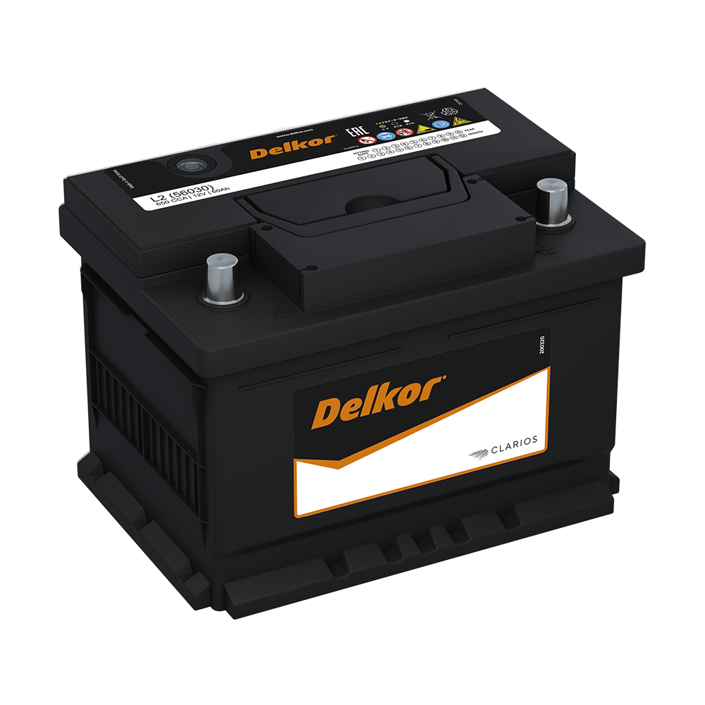 Аккумулятор автомобильный DELKOR 56030 6СТ-60 Ач обр.