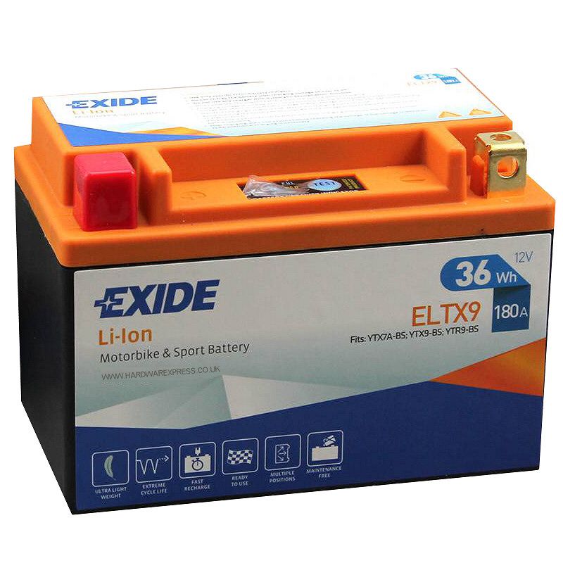 Аккумулятор мотоциклетный EXIDE LI-ION ELTX9