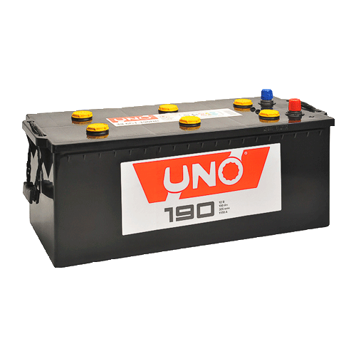 Аккумулятор автомобильный UNO 6СТ-190N 190Ач 1200А пп конус