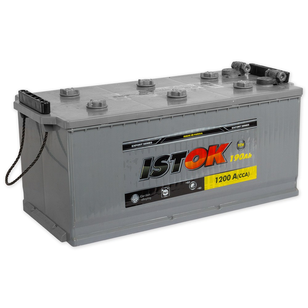 Аккумулятор грузовой ИСТОК 190Ah 1200A болт ПП (513х223х217) D5