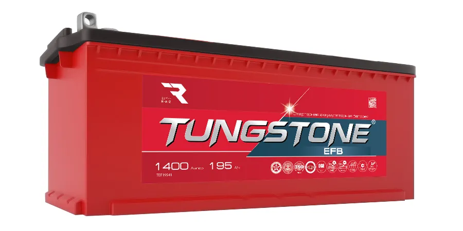 Аккумулятор грузовой TUNGSTONE EFB БОЛТ 195Ah 1400A ПП (516x223x223) D5