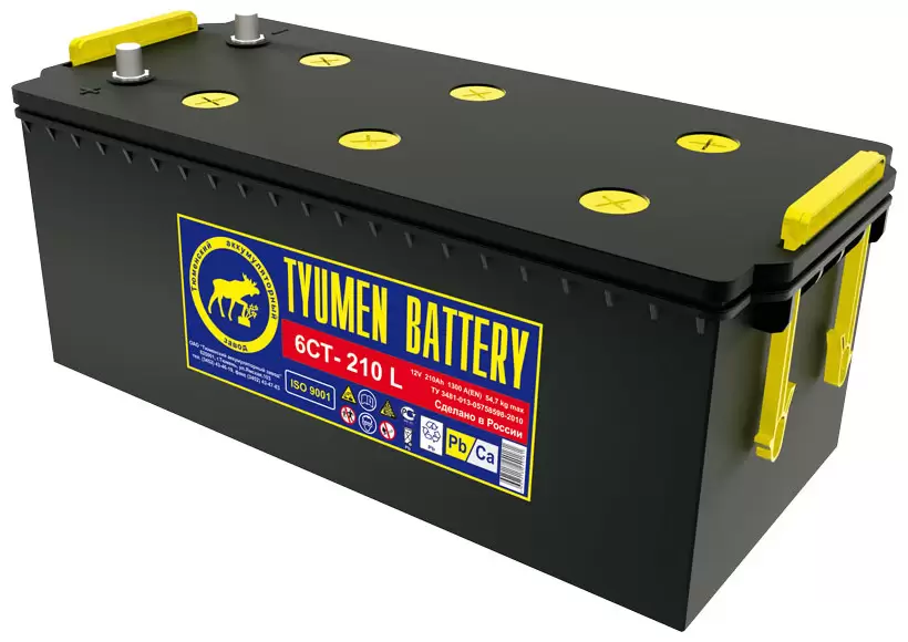 Аккумулятор грузовой TYUMEN BATTERY STANDARD 6СТ-210 Ач обр.