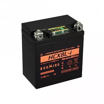 Аккумулятор мотоциклетный BUSHIDO МОТО HCX8L-i 9.5Ah 140A ОП (113x70x130) YTX7L-BS