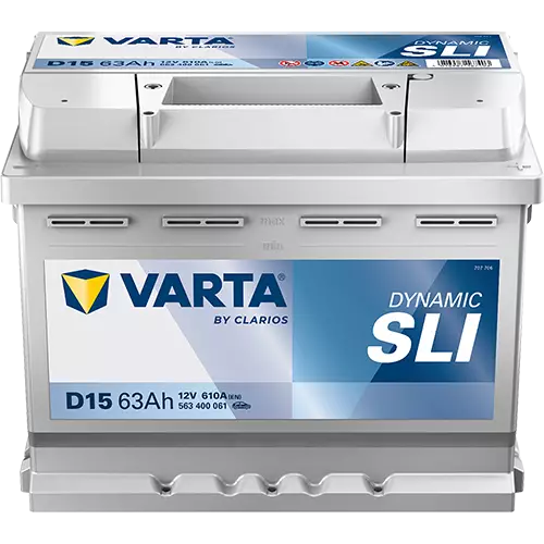 Аккумулятор автомобильный Varta Dynamic SLI D15 6СТ-63 Ач обр.