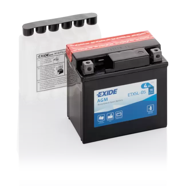 Аккумулятор мото EXIDE ETX5L-BS (YTX5L-BS) 4 Ач