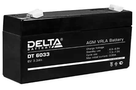 Аккумулятор Delta DT 6033 6V 3.3 Ач