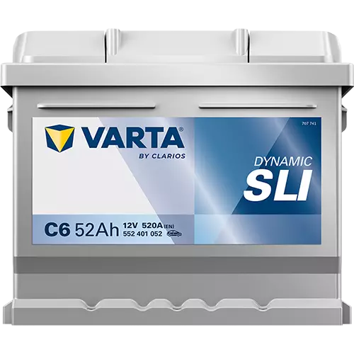 Аккумулятор автомобильный Varta Dynamic SLI C6 6СТ-52 Ач обр.LB1